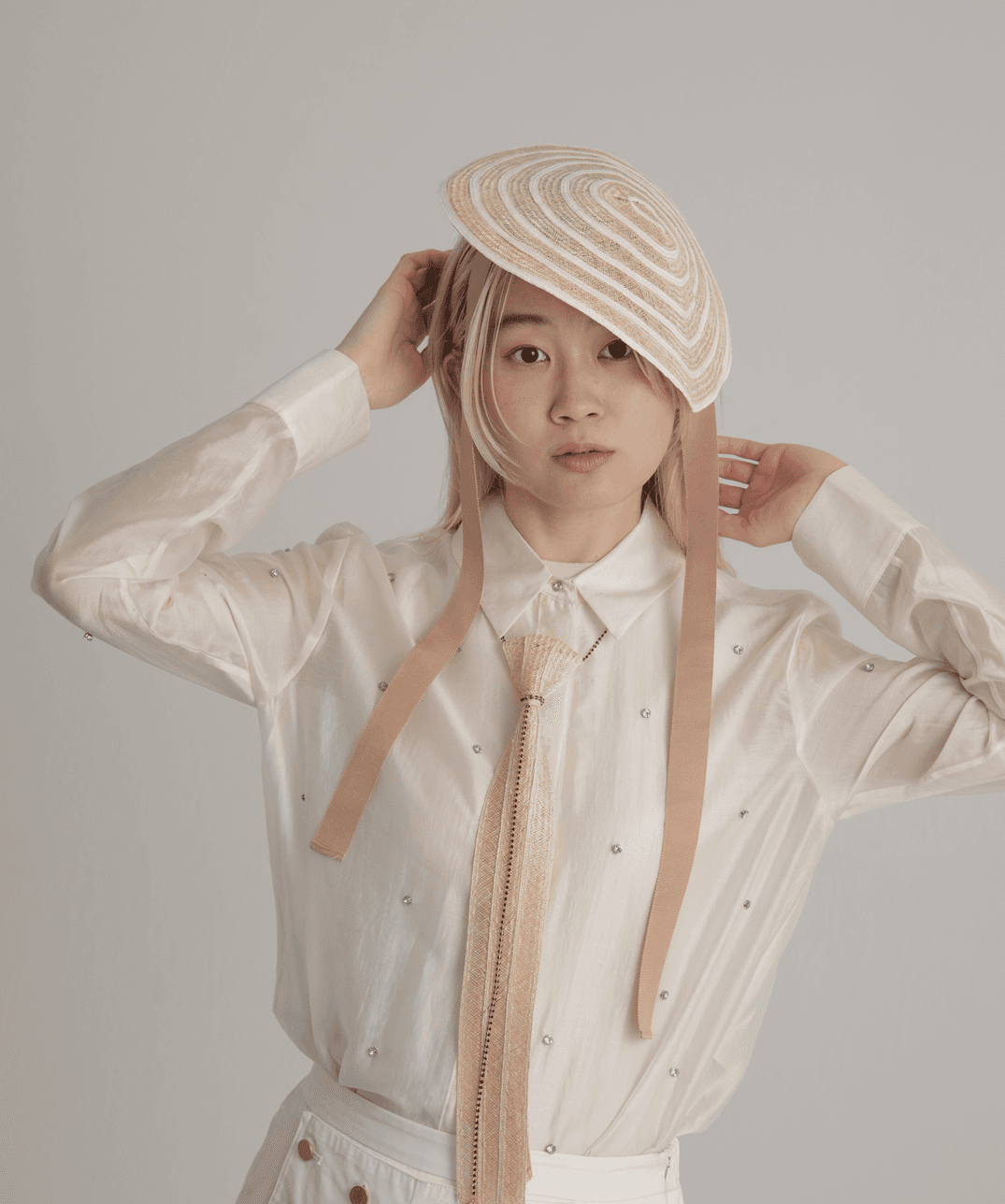 【1点もの】麻ブレード渦巻カチューシャハット（出会い006-HAT）出会いシリーズ